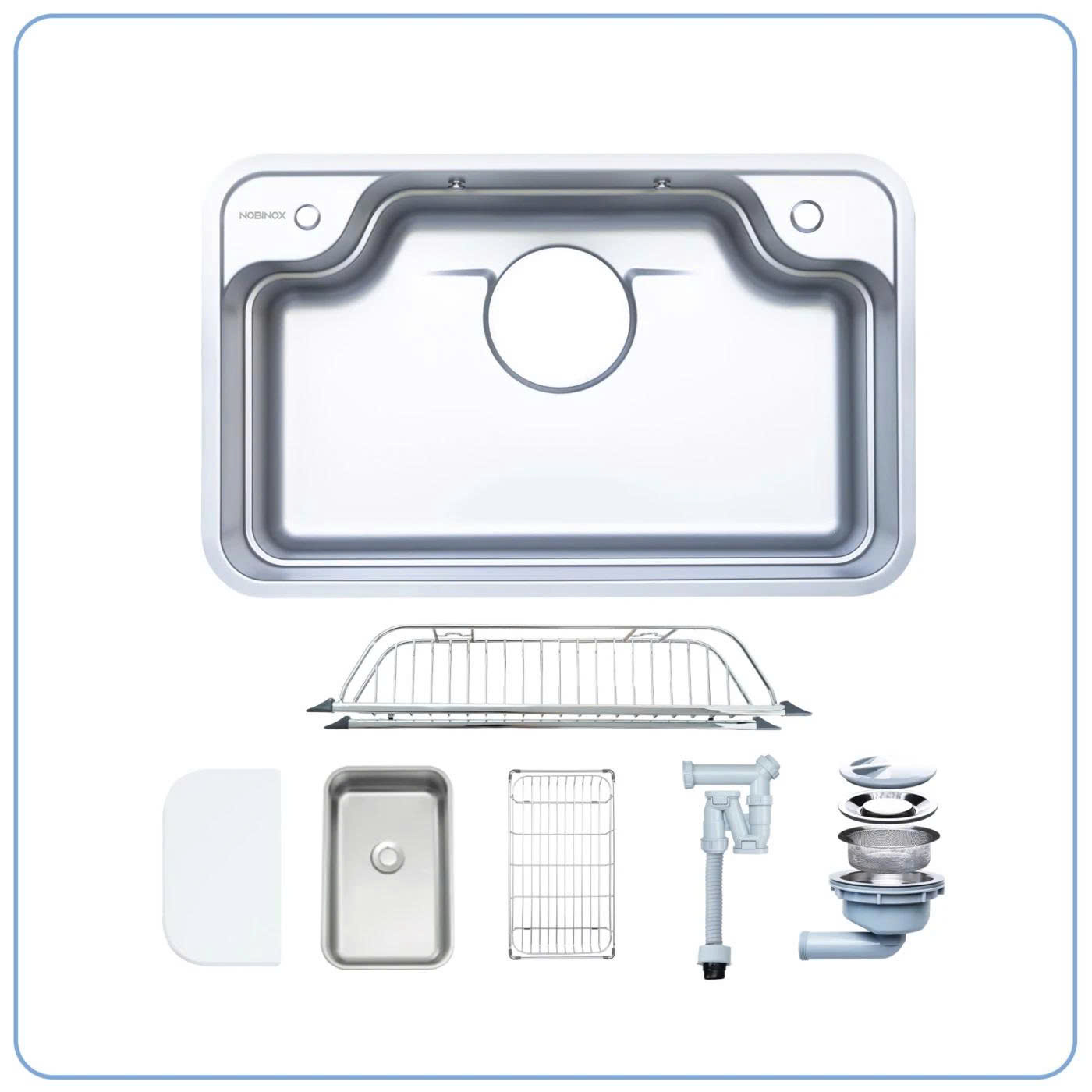 CHẬU RỬA BÁT 1 HỐ NOBINOX ARVO B085