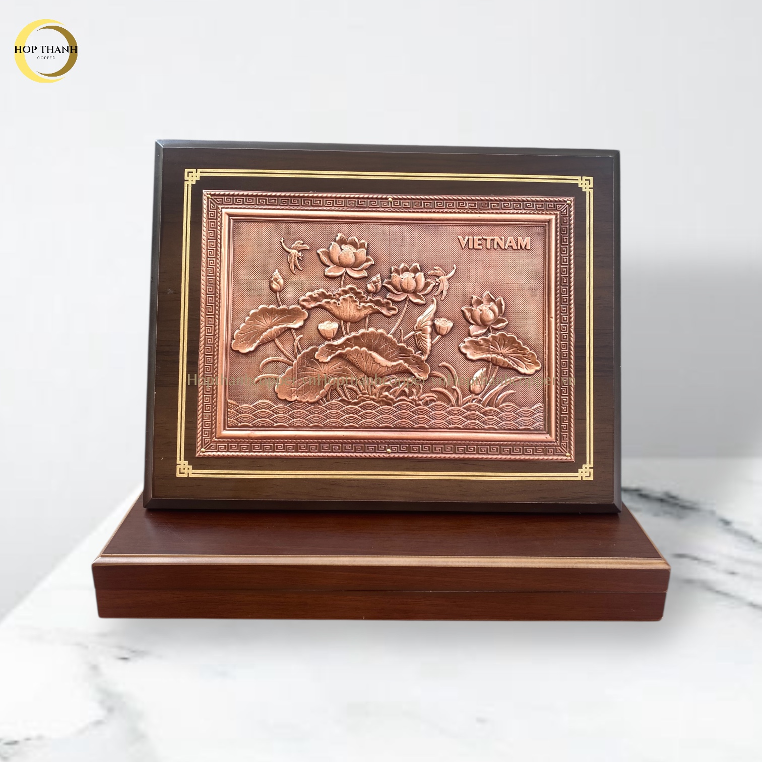 TRANH HOA SEN BẰNG ĐỒNG - KÍCH THƯỚC 26X34CM