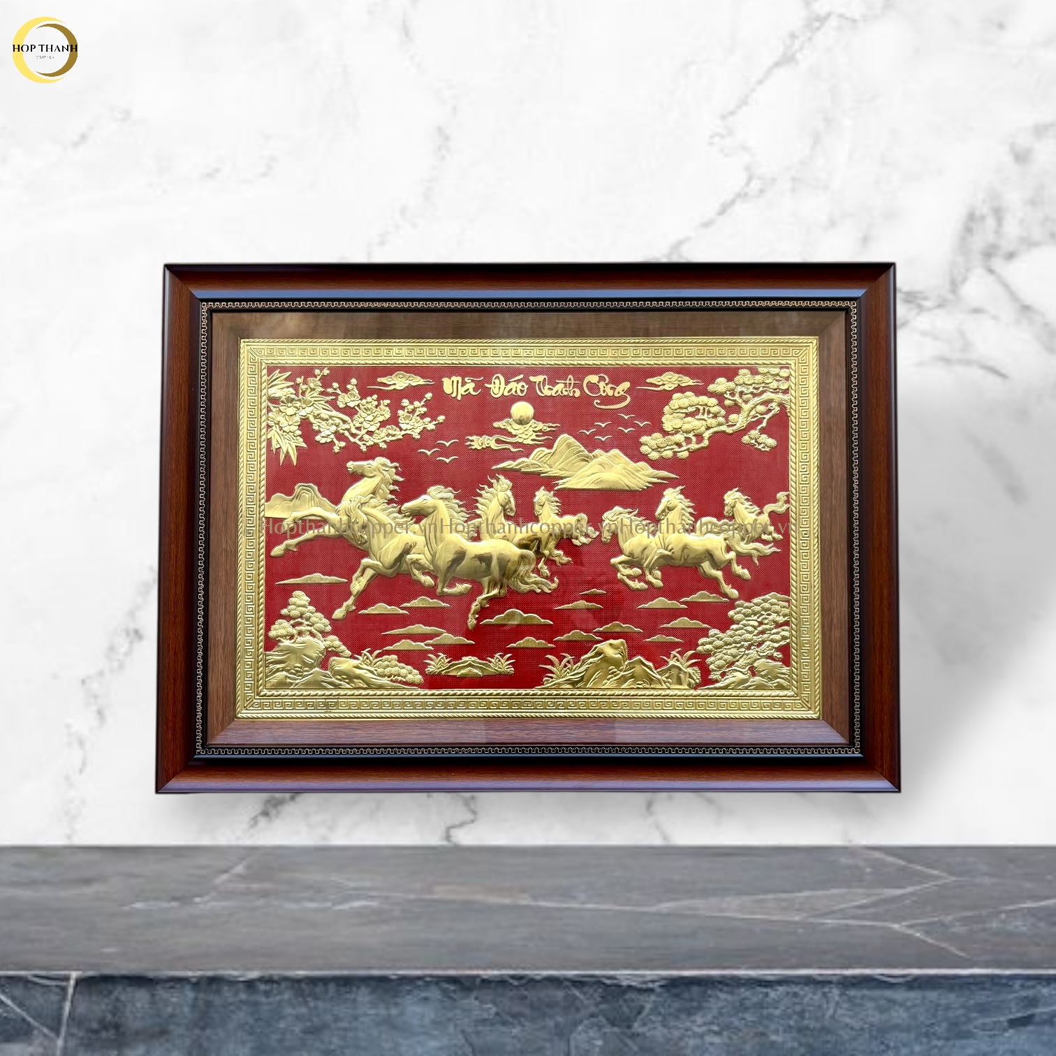 TRANH MÃ ĐÁO THÀNH CÔNG BẰNG ĐỒNG VÀNG - KÍCH THƯỚC 50X70CM