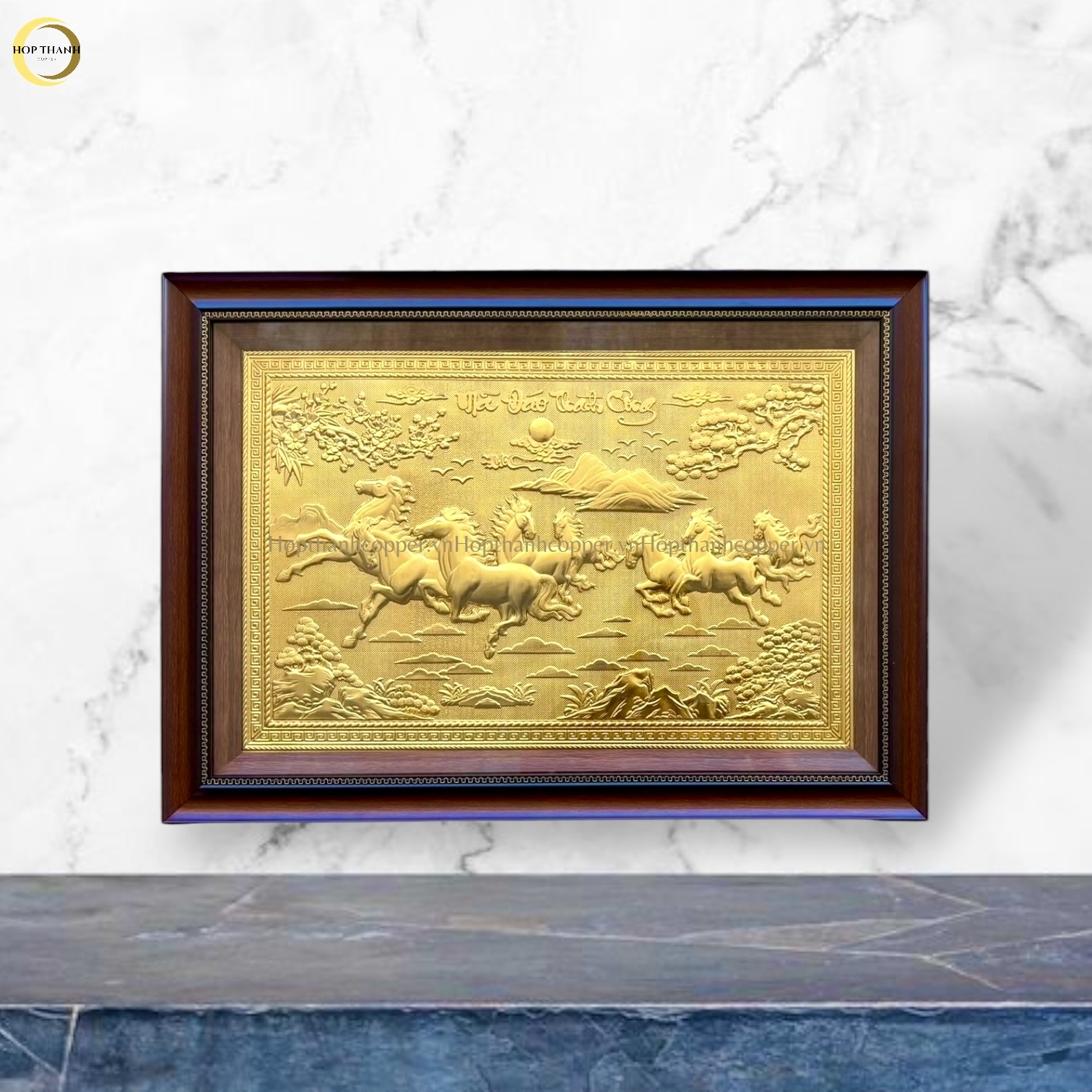 TRANH MÃ ĐÁO THÀNH CÔNG BẰNG ĐỒNG DÁT VÀNG - KÍCH THƯỚC 50X70CM