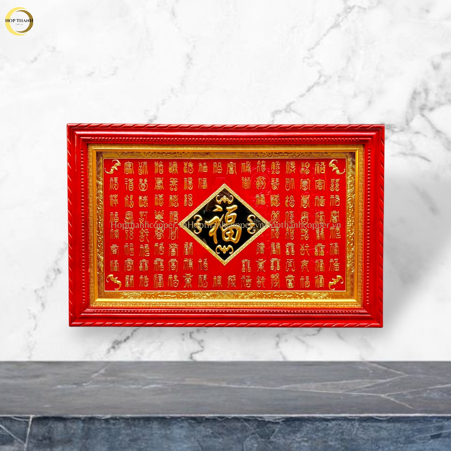 TRANH ĐỒNG BÁCH PHÚC CHẤT LIỆU ĐỒNG VÀNG (KÍCH THƯỚC 72X112CM)