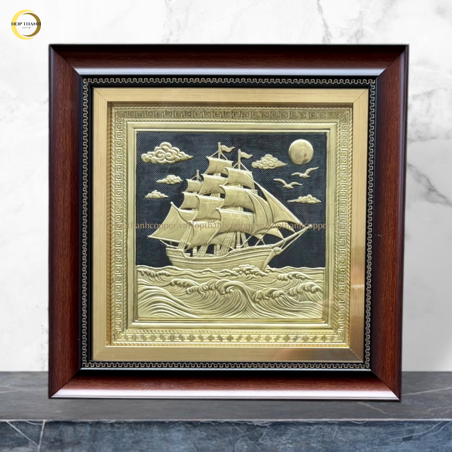 TRANH THUẬN BUỒM XUÔI GIÓ BẰNG ĐỒNG - KÍCH THƯỚC 40X40CM