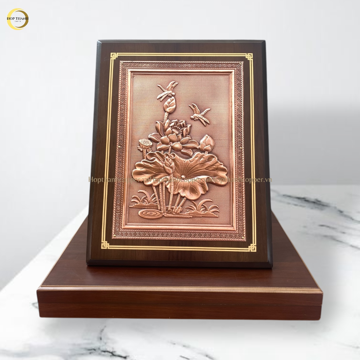 TRANH HOA SEN BẰNG ĐỒNG - KÍCH THƯỚC 26X34CM