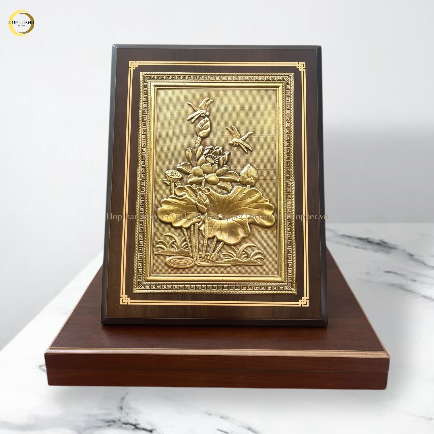 TRANH HOA SEN BẰNG ĐỒNG - KÍCH THƯỚC 26X34CM