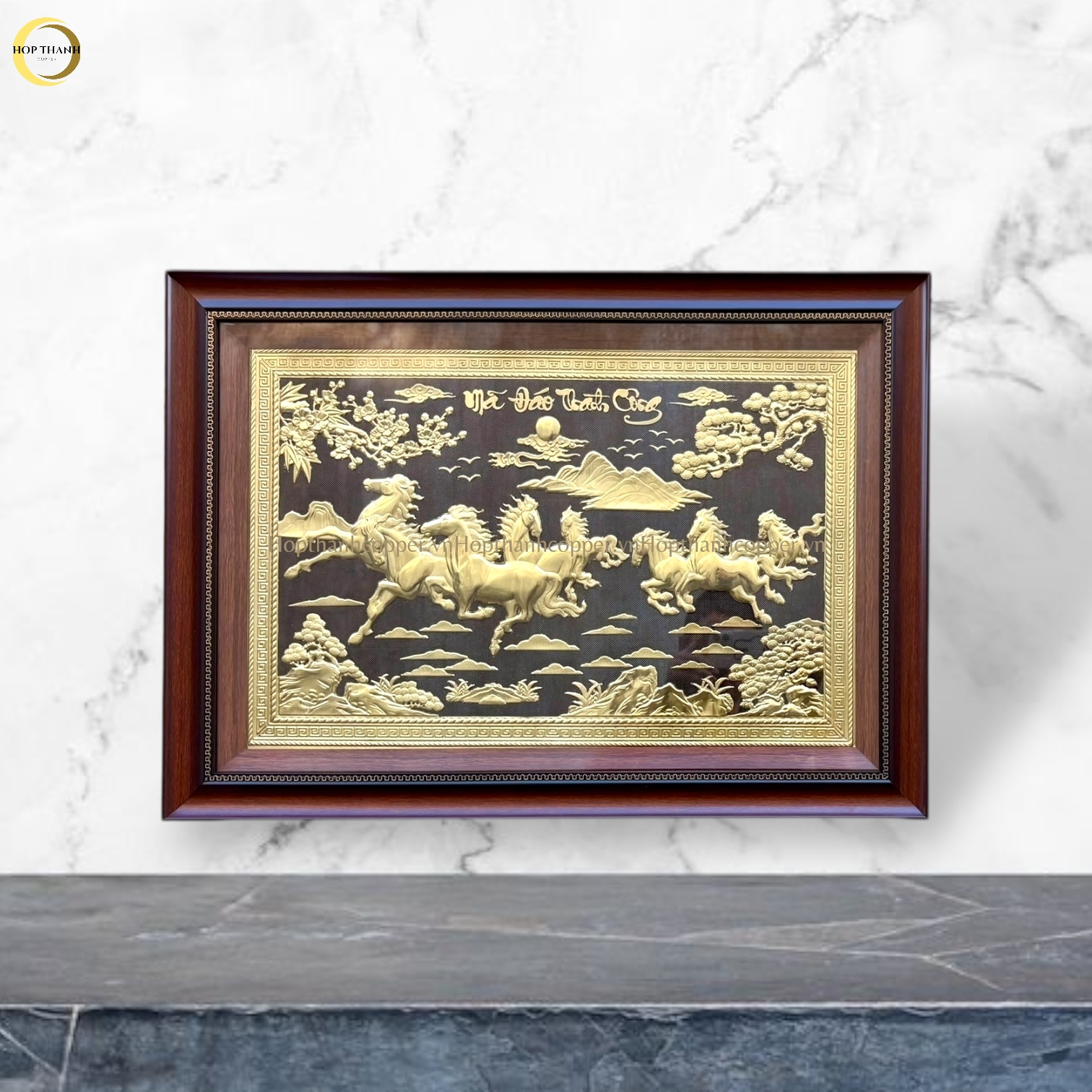 TRANH MÃ ĐÁO THÀNH CÔNG BẰNG ĐỒNG VÀNG - KÍCH THƯỚC 50X70CM