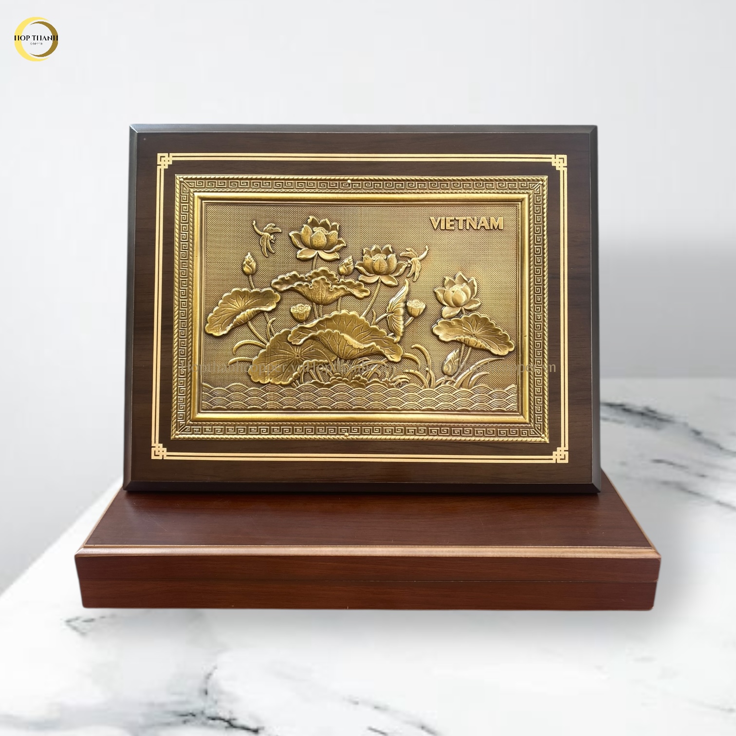 TRANH HOA SEN BẰNG ĐỒNG - KÍCH THƯỚC 26X34CM