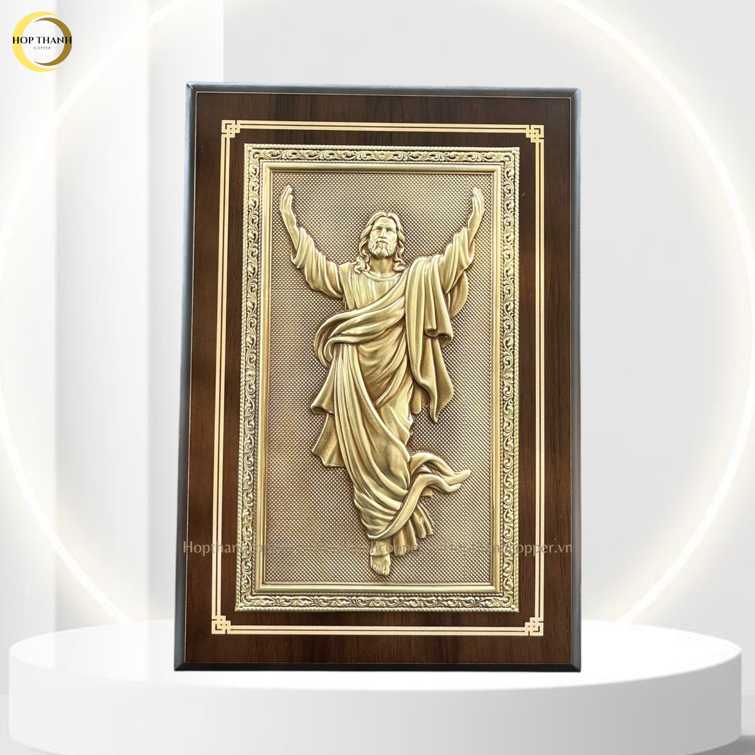 TRANH QUÀ TẶNG CÔNG GIÁO "CHÚA GIÊSU " BẰNG ĐỒNG VÀNG - TRANH ĐỂ BÀN (KÍCH THƯỚC 22X32CM)