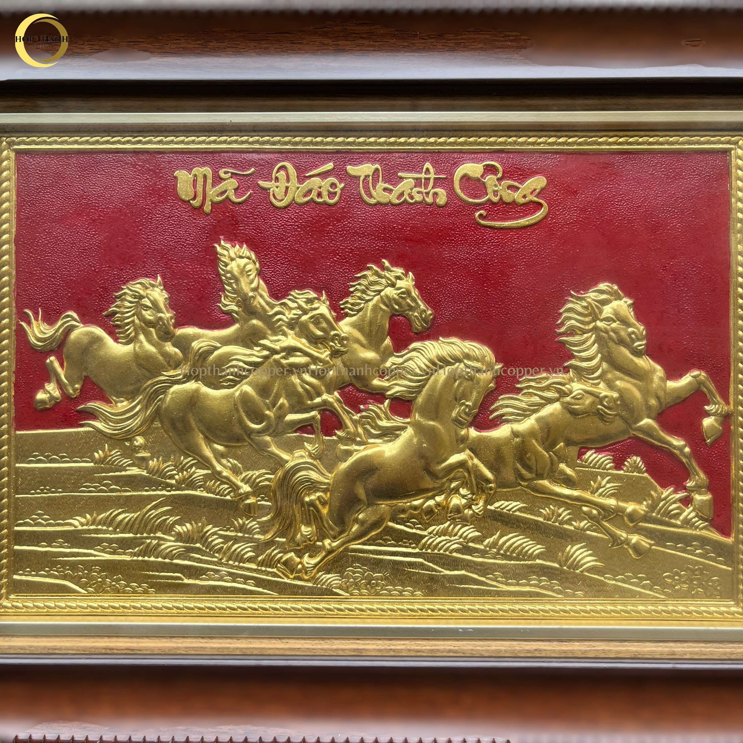 TRANH MÃ ĐÁO THÀNH CÔNG BẰNG ĐỒNG DÁT VÀNG - KÍCH THƯỚC 38X28CM
