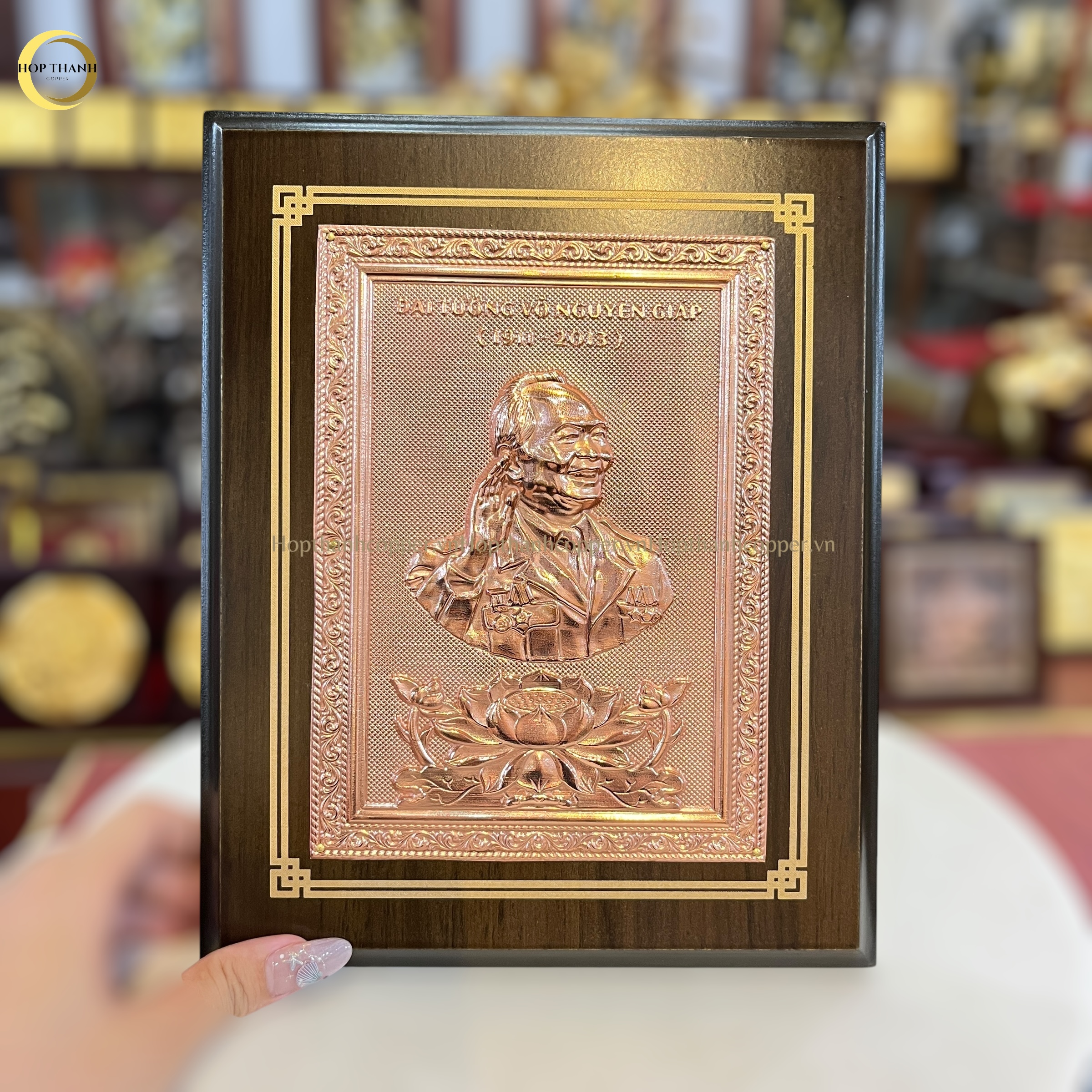 TRANH CHÂN DUNG ĐẠI TƯỚNG VÕ NGUYÊN GIÁP  - KÍCH THƯỚC 20X25CM
