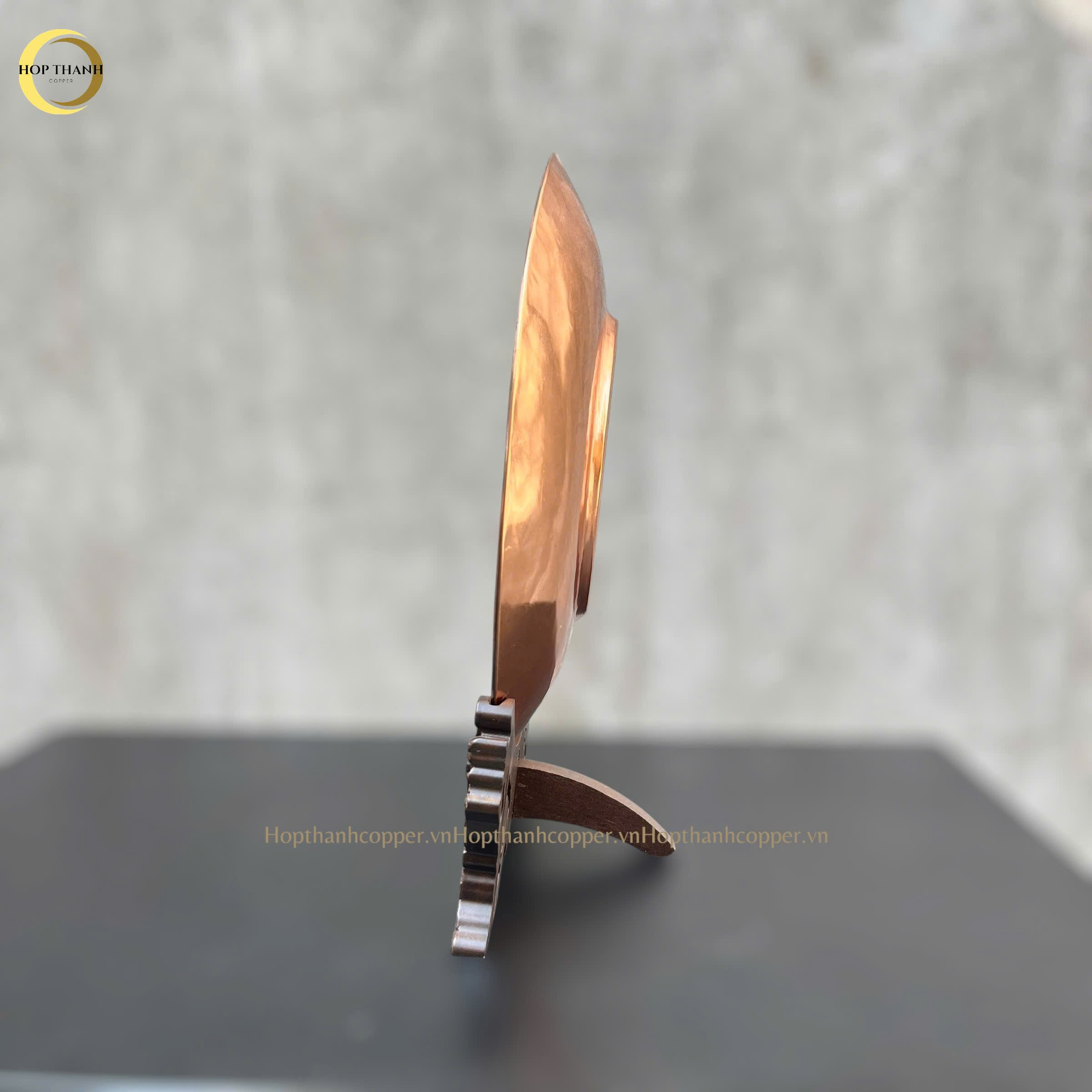 TRANH MẶT TRỐNG ĐỒNG BẰNG ĐỒNG ĐỎ - QUÀ TẶNG ĐỂ BÀN (KÍCH THƯỚC 30CM)