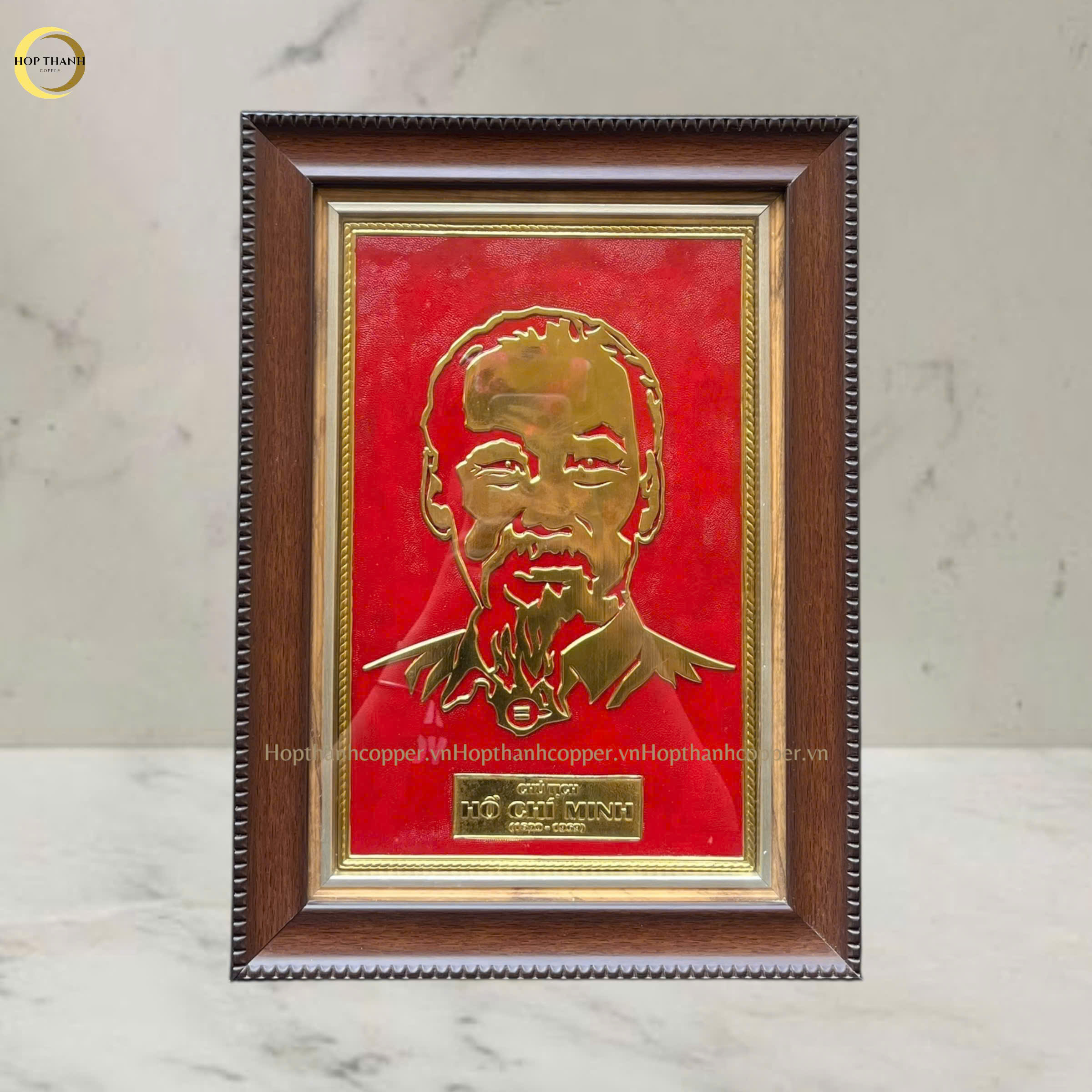 TRANH ĐỒNG CHÂN DUNG CHỦ TỊCH HỒ CHÍ MINH BẰNG ĐỒNG- KÍCH THƯỚC 28X38CM