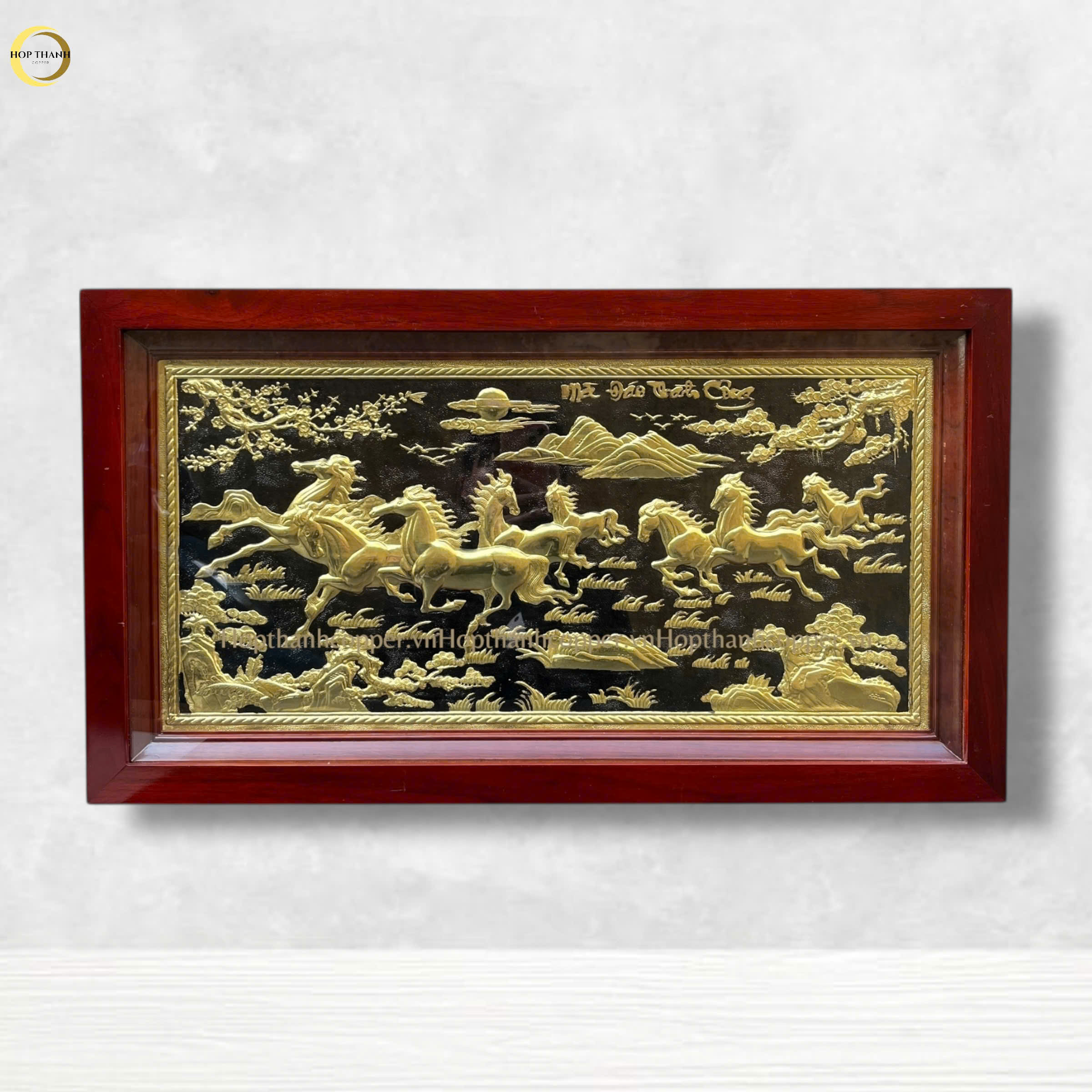 TRANH MÃ ĐÁO THÀNH CÔNG BẰNG ĐỒNG VÀNG - KÍCH THƯỚC 68X38CM