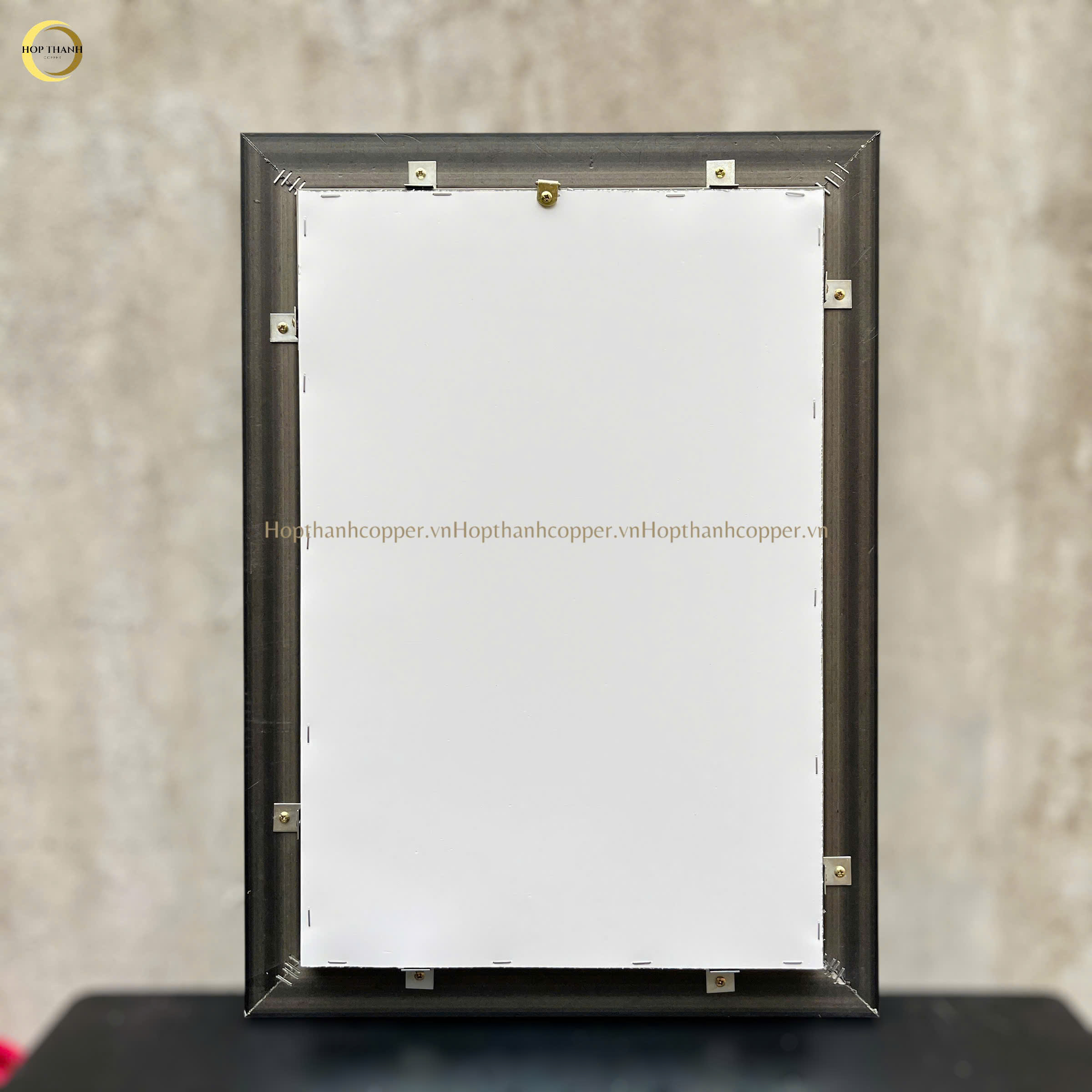 TRANH LÁ BỒ ĐỀ CHỮ BÌNH AN BẰNG ĐỒNG DÁT VÀNG - KÍCH THƯỚC 38X54CM