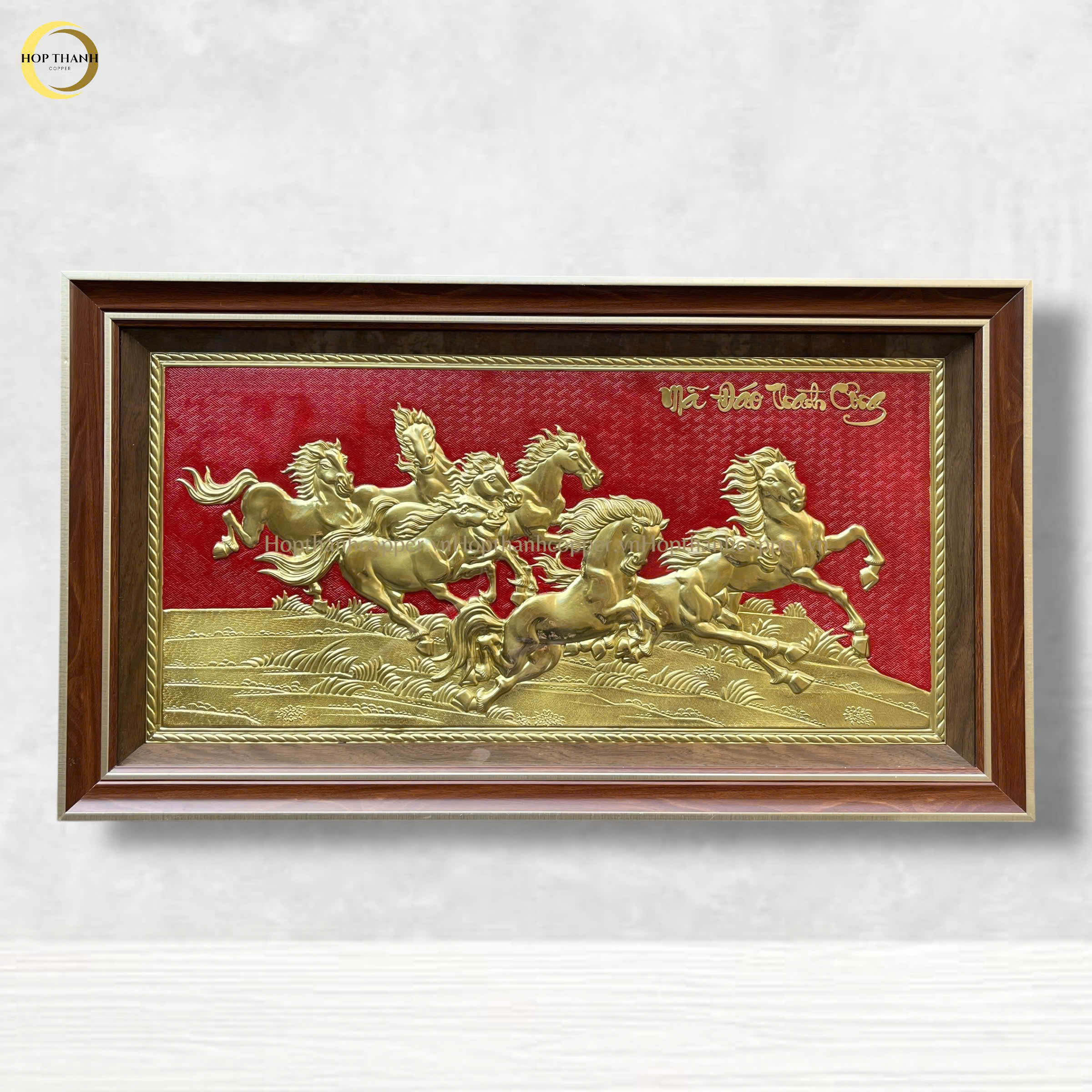 TRANH MÃ ĐÁO THÀNH CÔNG BẰNG ĐỒNG VÀNG - KÍCH THƯỚC 90X50CM