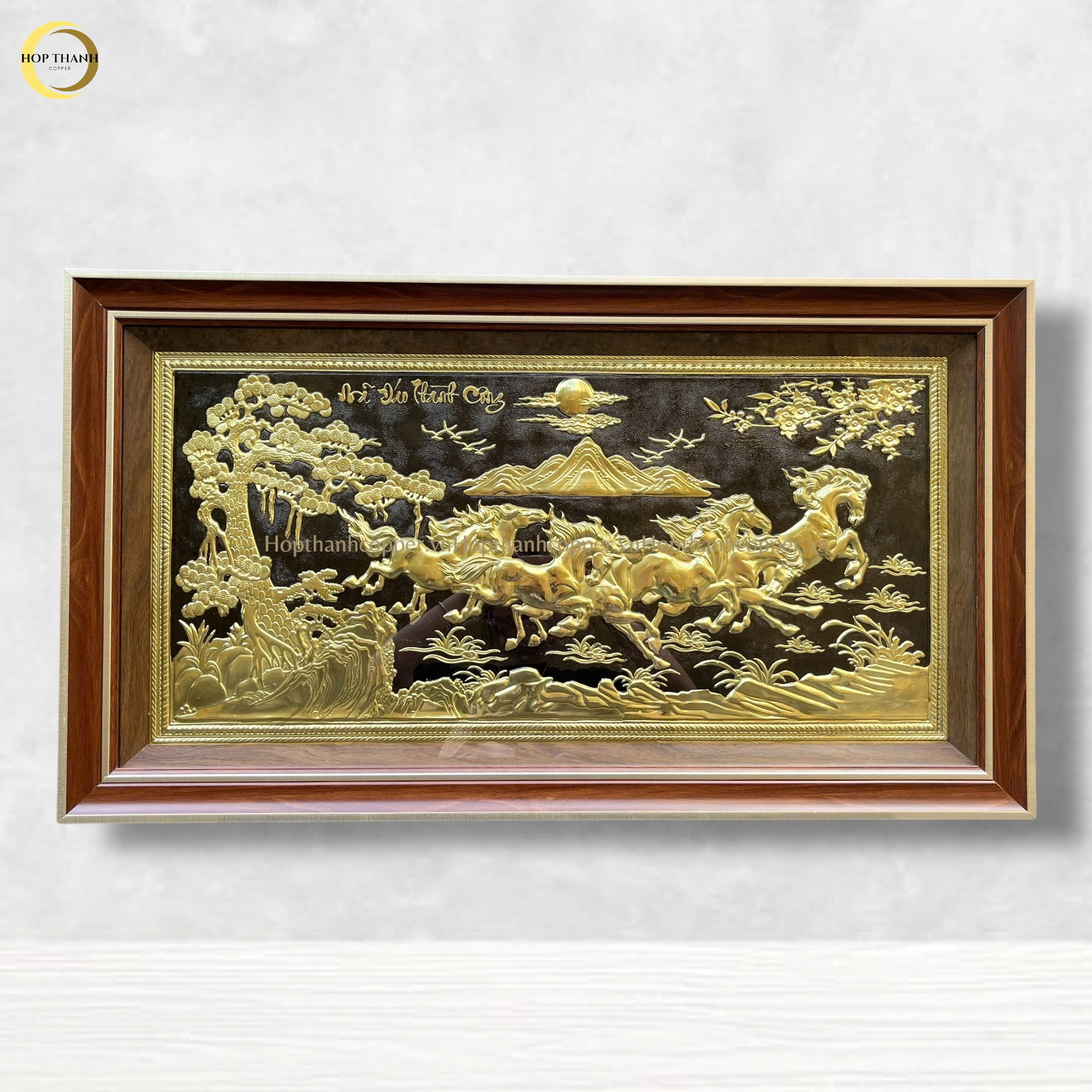 TRANH MÃ ĐÁO THÀNH CÔNG BẰNG ĐỒNG VÀNG - KÍCH THƯỚC 90X50CM