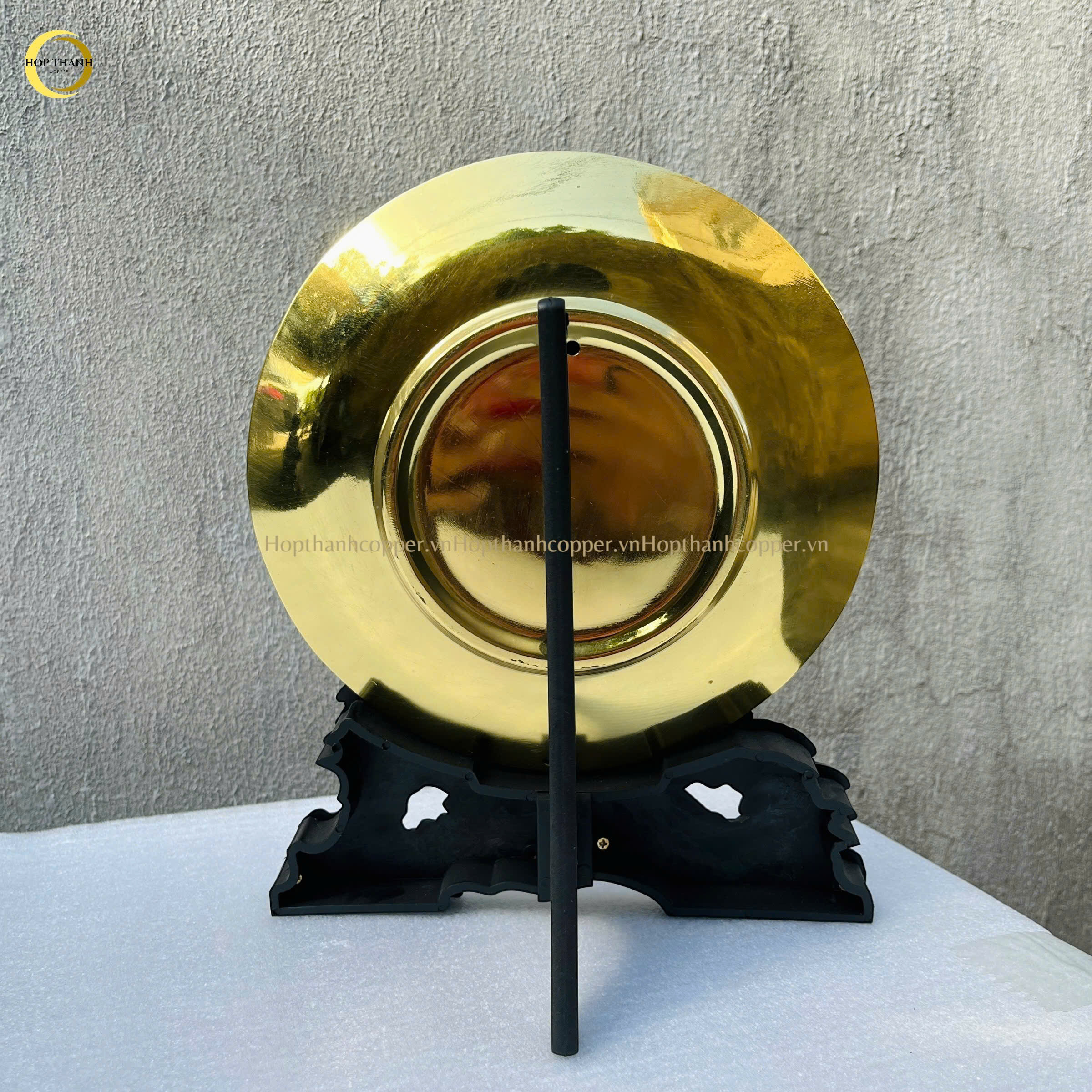 TRANH ĐĨA HOA SEN BẰNG ĐỒNG - TRANH QUÀ TẶNG ĐỂ BÀN (KÍCH THƯỚC 20CM)
