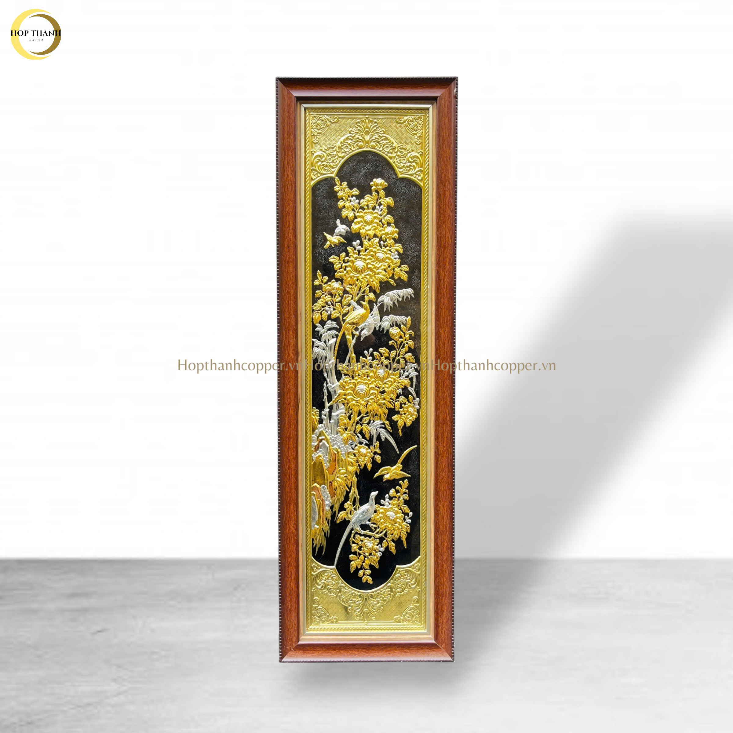 BỘ TRANH ĐỒNG TỨ QUÝ, DÁT VÀNG BẠC (KÍCH THƯỚC 28X88CM)
