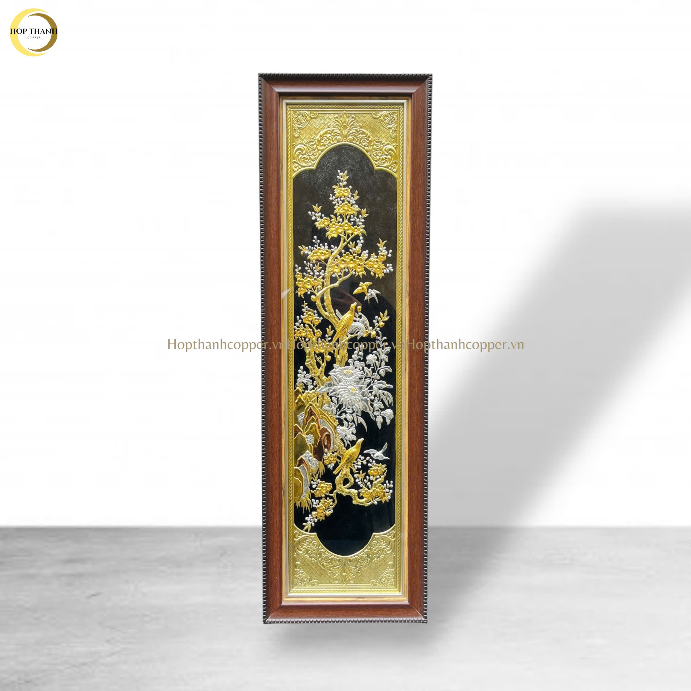 BỘ TRANH ĐỒNG TỨ QUÝ, DÁT VÀNG BẠC (KÍCH THƯỚC 28X88CM)