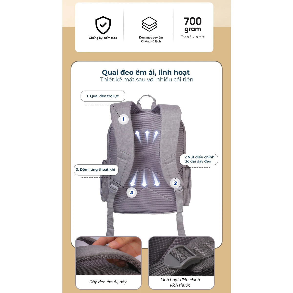 Ba lô Strive Thiên Long  BP-029 (ĐEN 25)