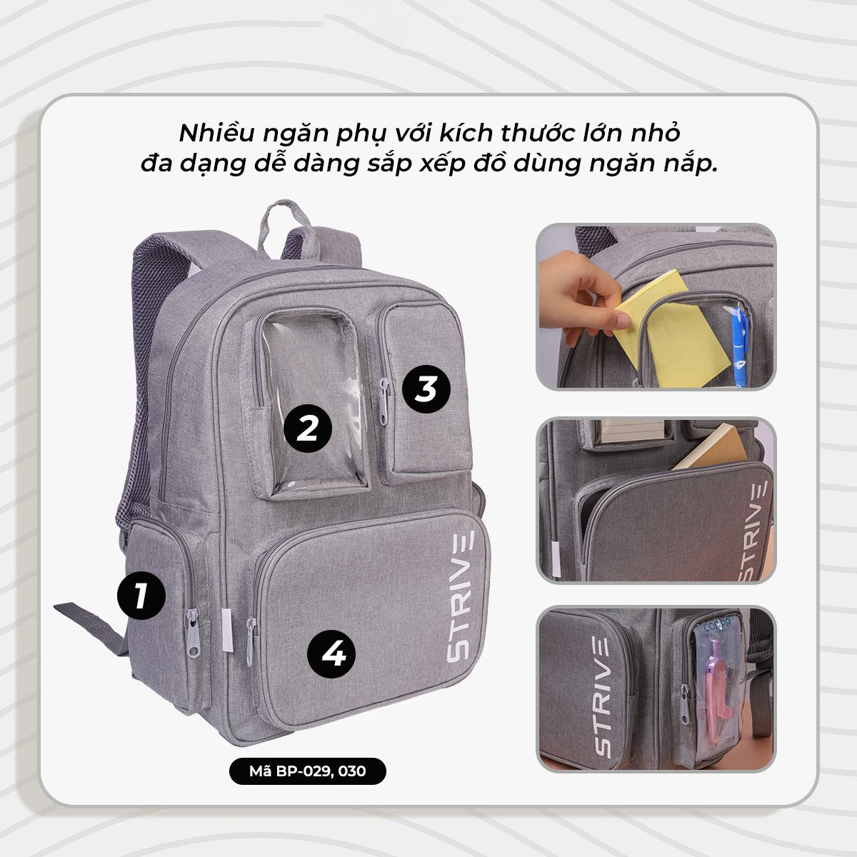 Ba lô Strive Thiên Long  BP-029 (ĐEN 25)