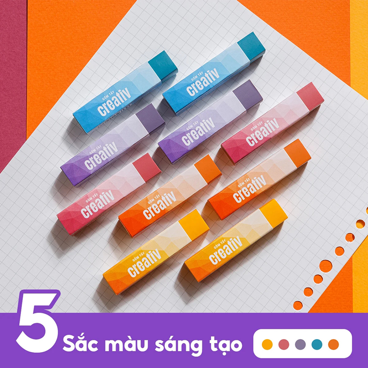 Gôm tẩy Creativ Thiên Long E-031