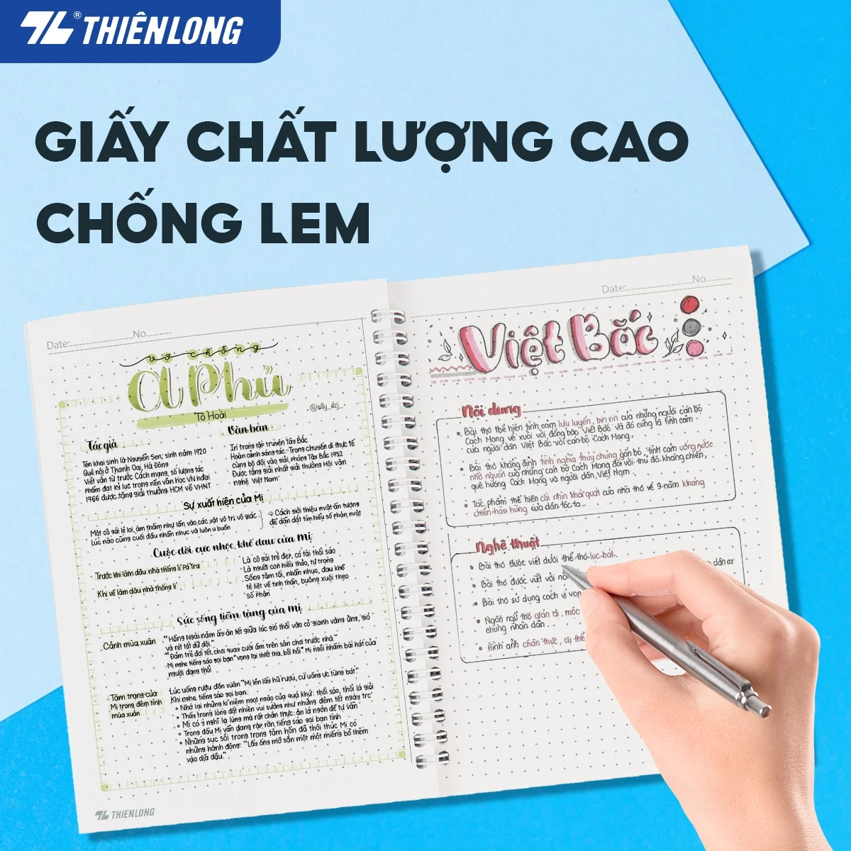 Sổ lò xo chấm bi B5 MB-018 120 trang