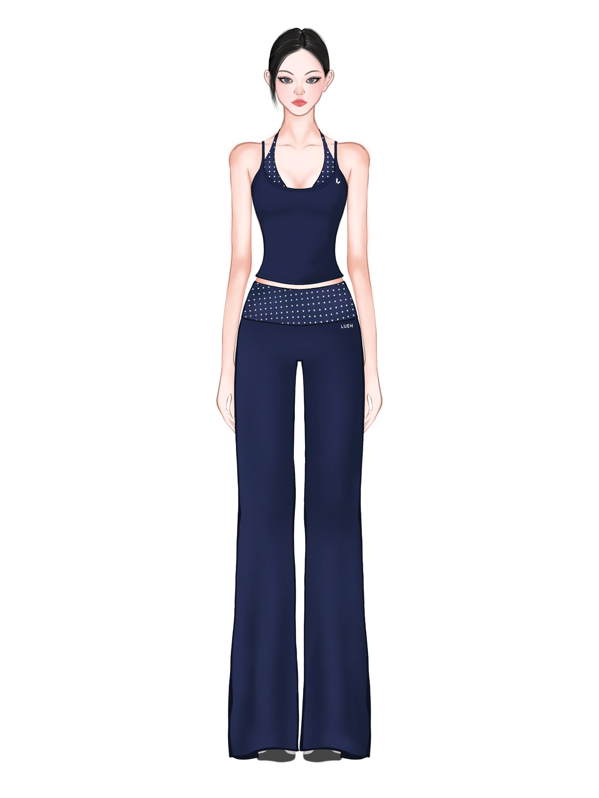 048 Set - Navy Dot