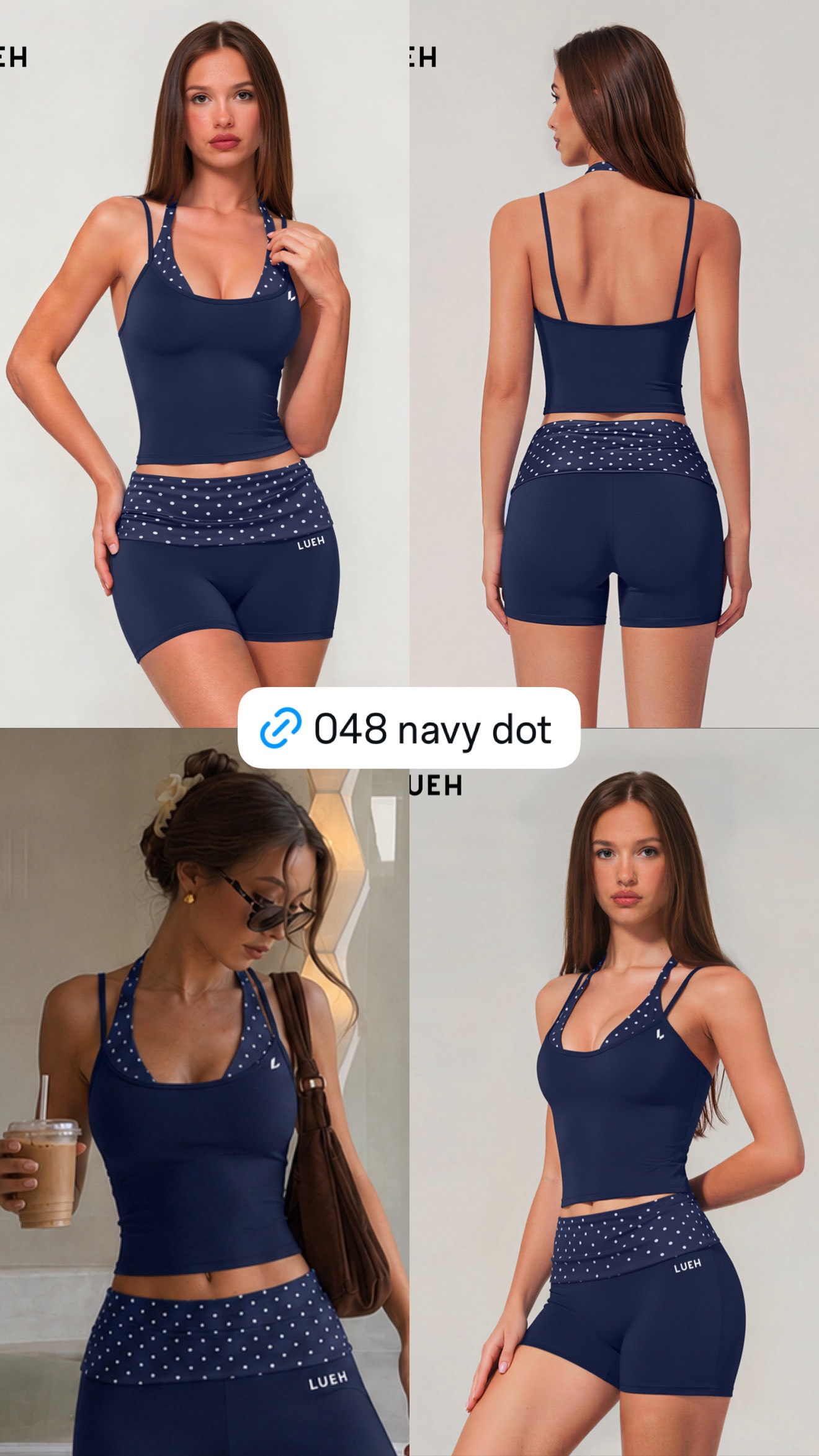 048 Set - Navy Dot