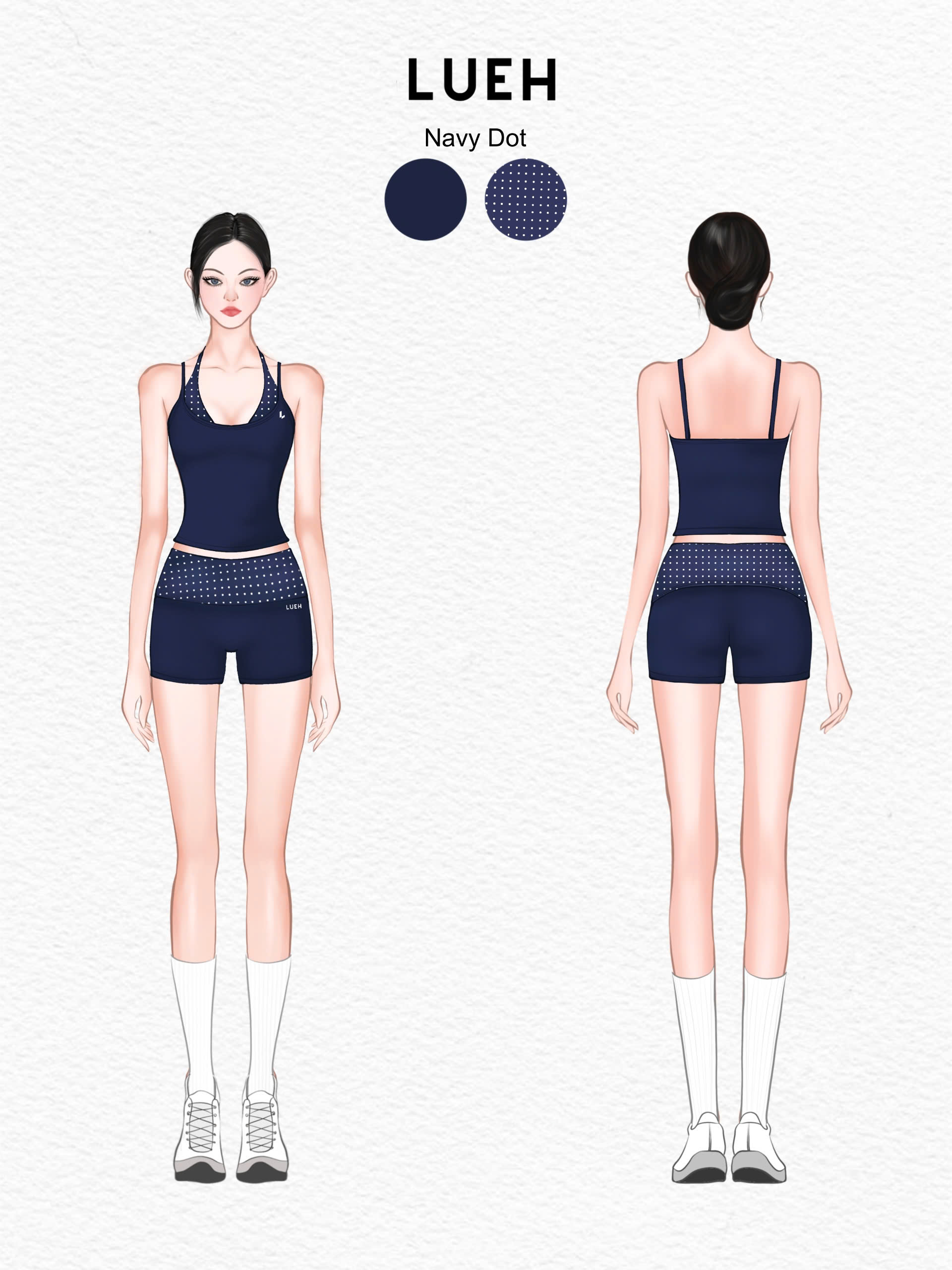 048 Set - Navy Dot
