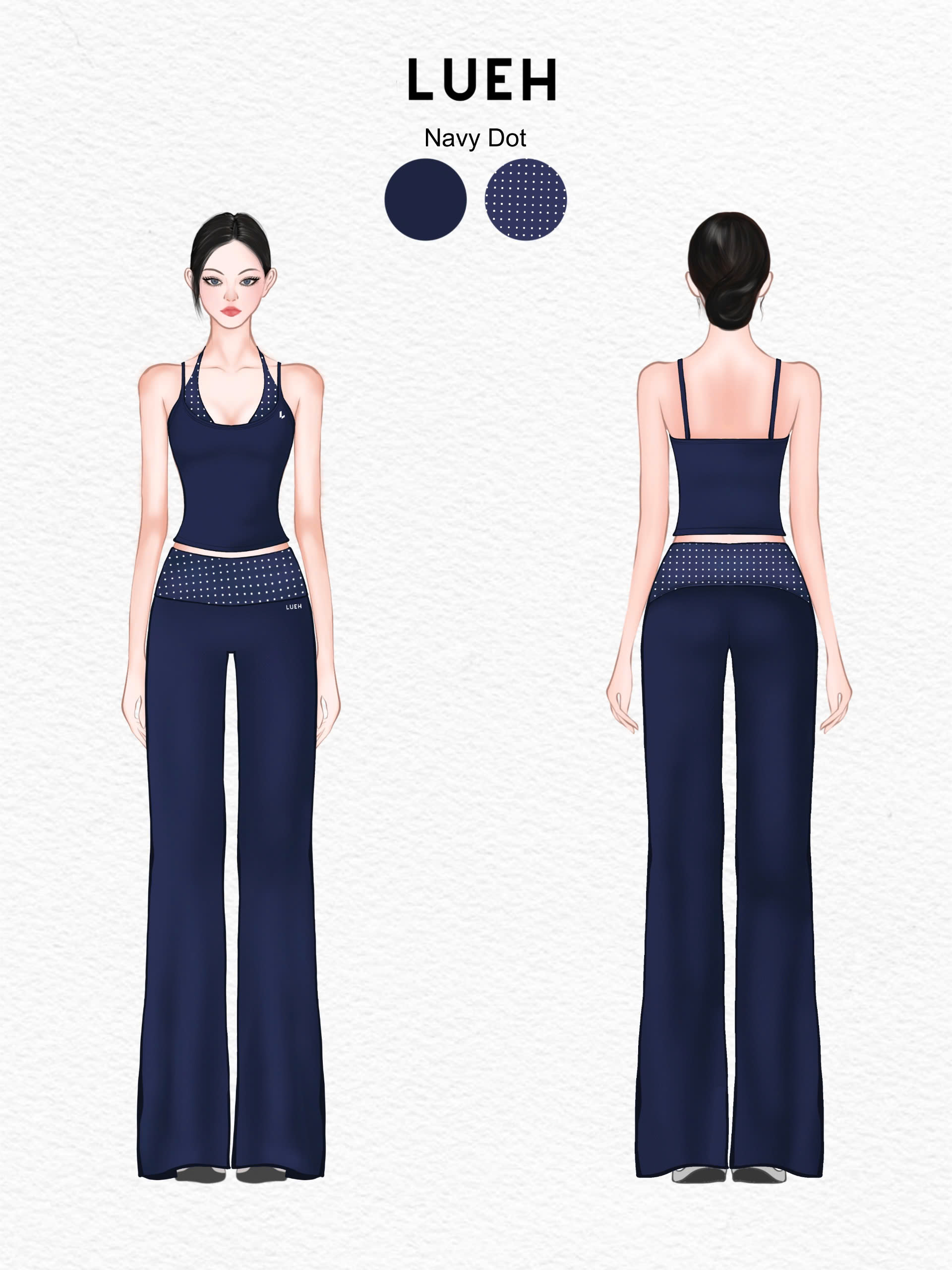 048 Set - Navy Dot