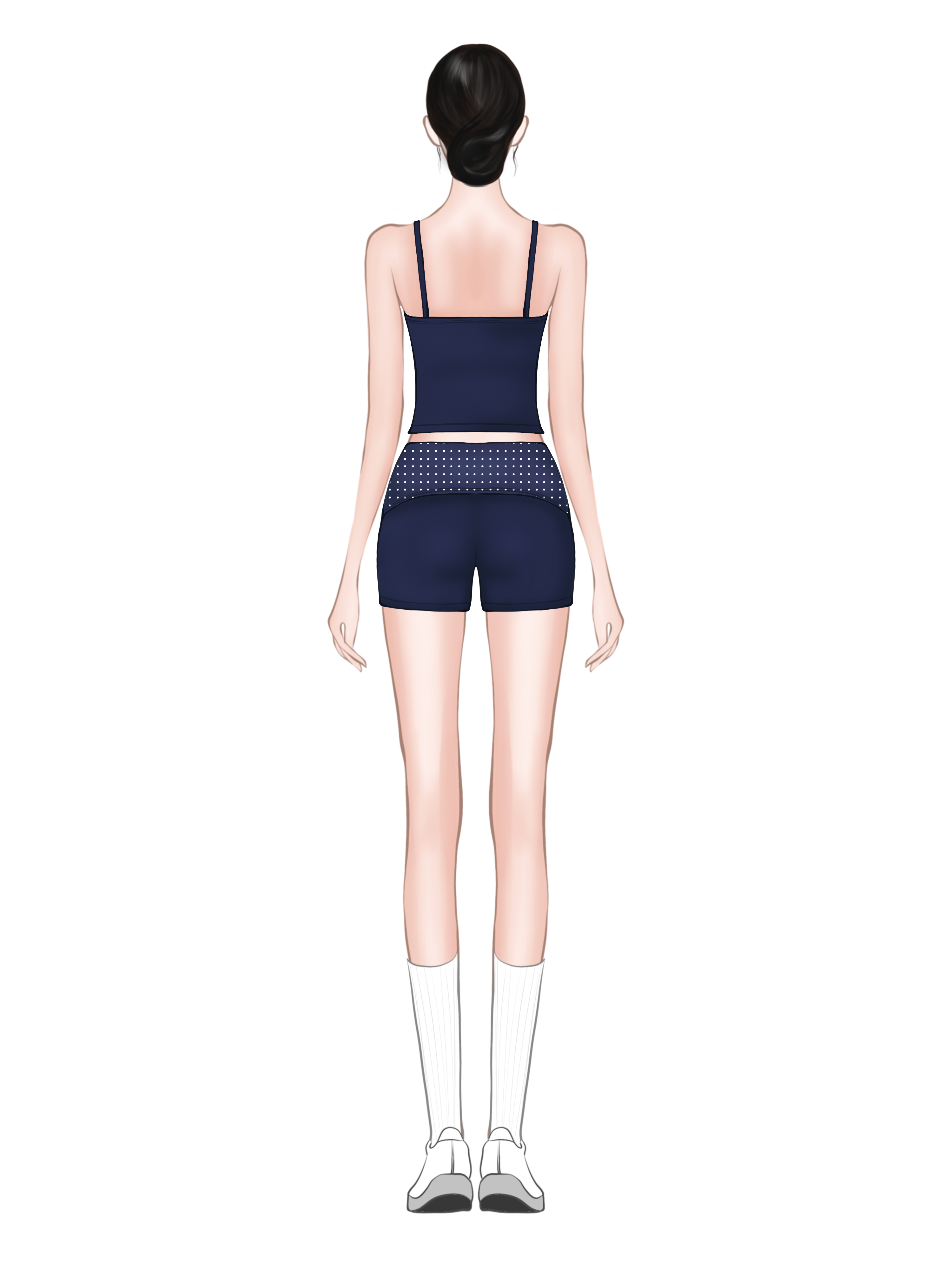 048 Set - Navy Dot