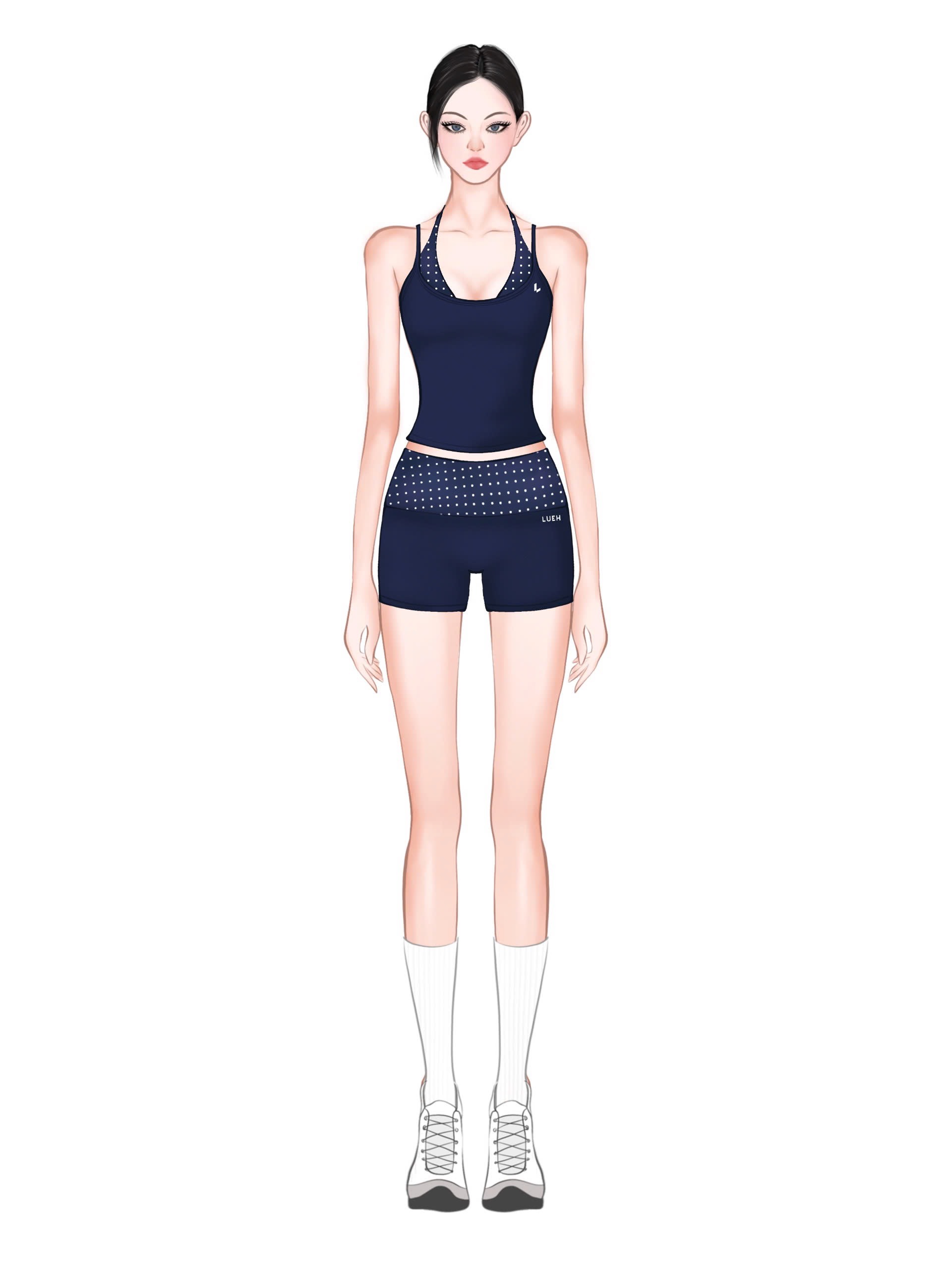 048 Set - Navy Dot