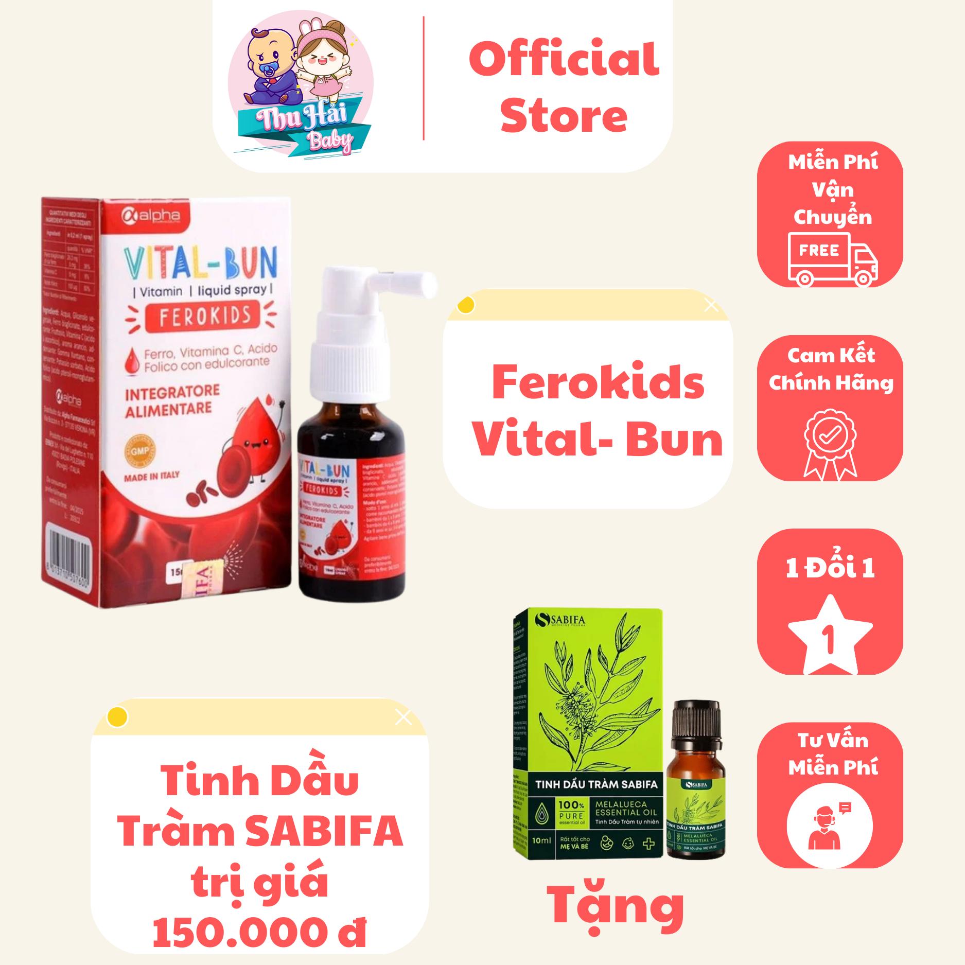 Sắt Vital Bun Ferokids 0M+( Tặng Dầu Tràm Sabifa )