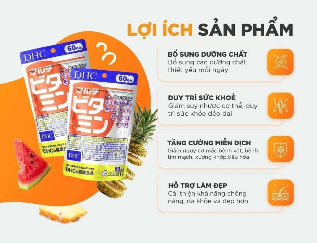 DHC Viên Uống Bổ Sung Vitamin Tổng Hợp 60v Nhật Bản