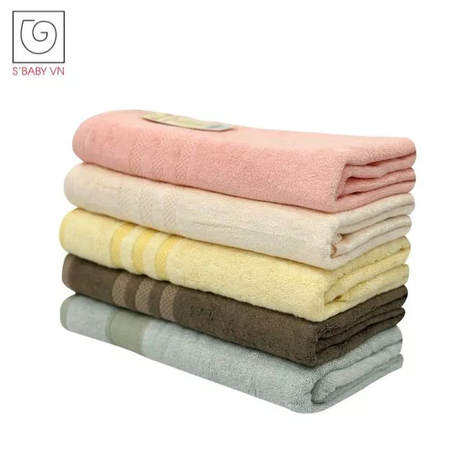 Khăn tắm sợi tre S'BABY 70x130cm (nhiều màu)