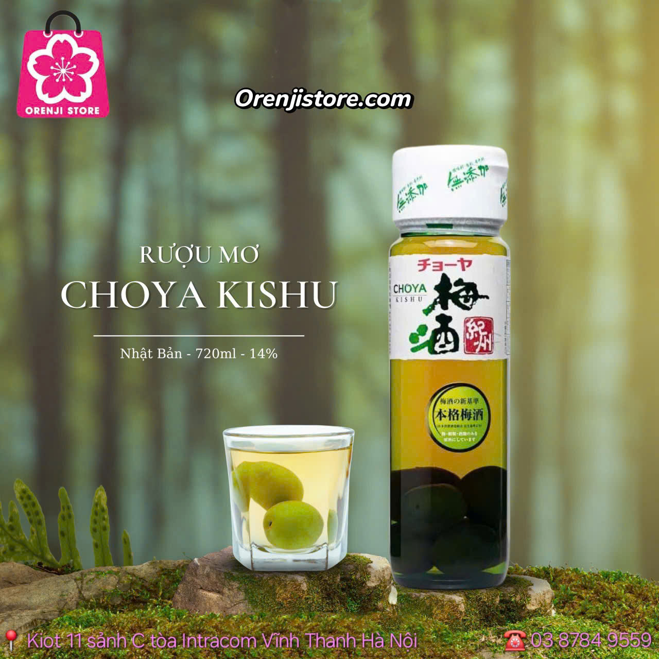 Rượu mơ xanh Choya Kishu Nhật 720ml
