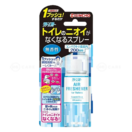 Xịt Kincho khử mùi phòng vệ sinh 200 lần xịt không mùi 45ml