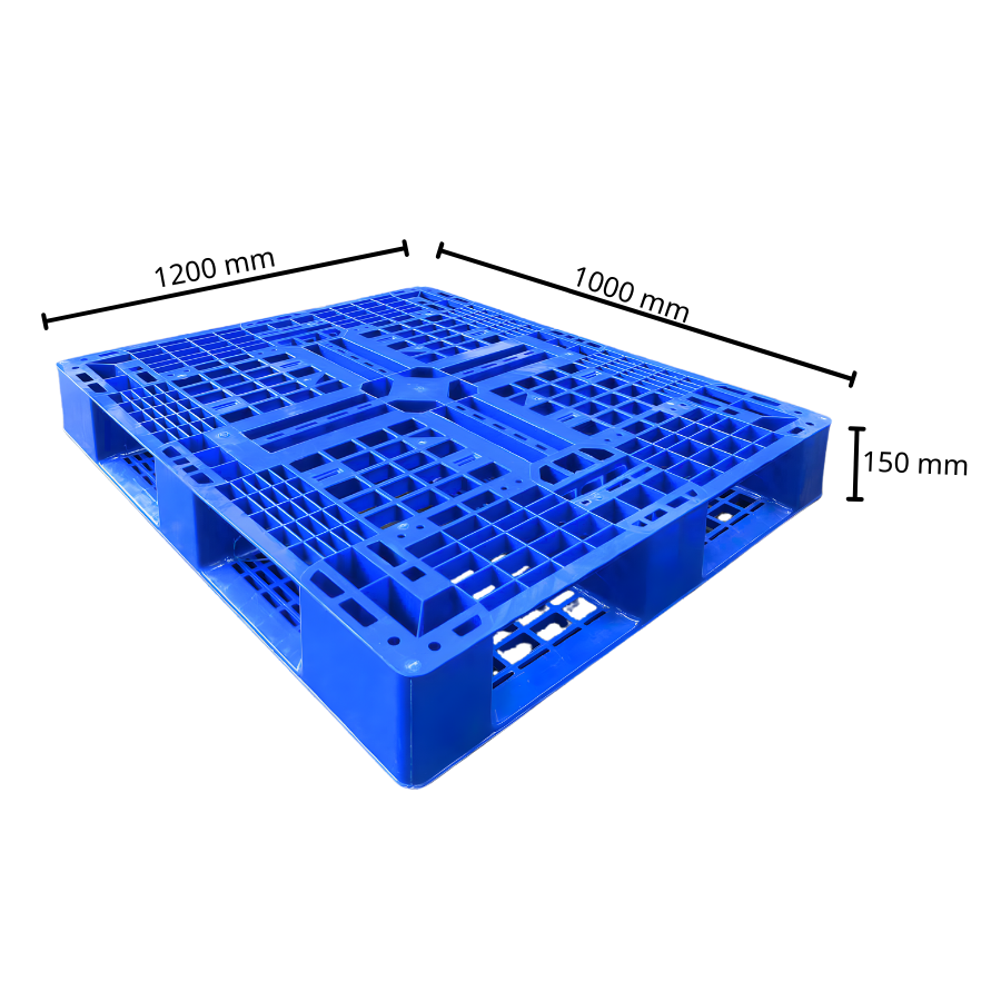Pallet Nhựa 1200x1000x150MM - Màu xanh - VN04-PL