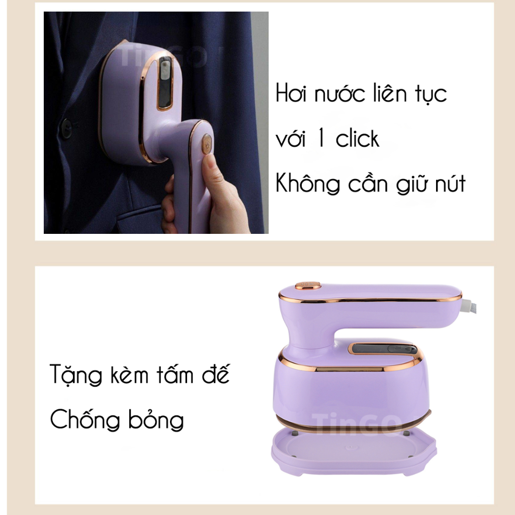 [KHÔNG DÙNG Ở VN] Bàn Ủi Du Lịch 110v Hơi Nước TinGO Cho du học sinh mang đi Nhật Bản, Mỹ