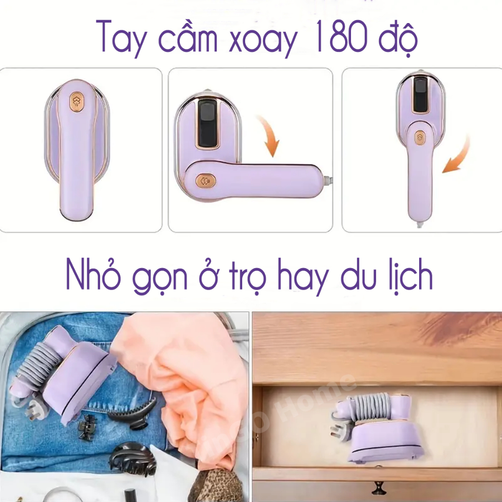 [KHÔNG DÙNG Ở VN] Bàn Ủi Du Lịch 110v Hơi Nước TinGO Cho du học sinh mang đi Nhật Bản, Mỹ