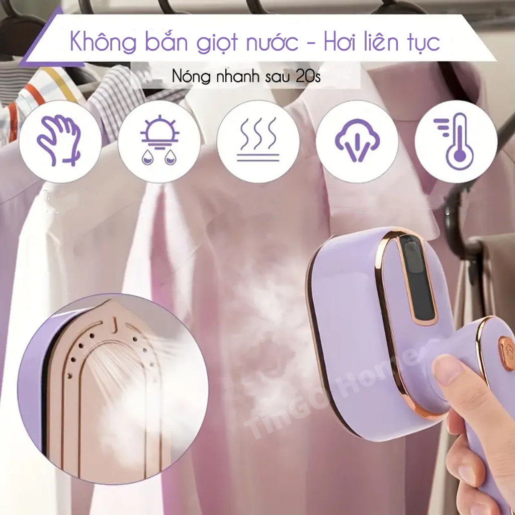 [KHÔNG DÙNG Ở VN] Bàn Ủi Du Lịch 110v Hơi Nước TinGO Cho du học sinh mang đi Nhật Bản, Mỹ