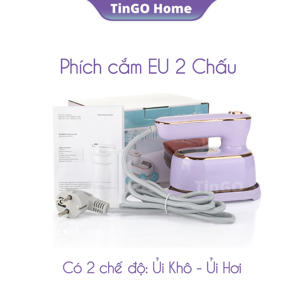 Bàn ủi hơi nước mini TINGO 1000w xoay 180 độ mang đi du lịch công tác