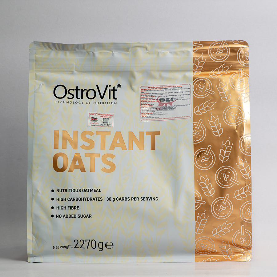 OstroVit Instant Oat Flakes (2.27kg, Bột Yến Mạch Uống Liền)
