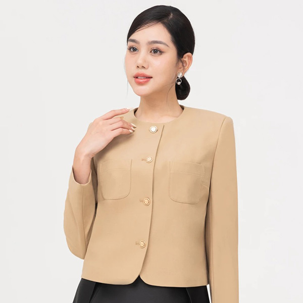 Áo khoác Twill dáng lửng