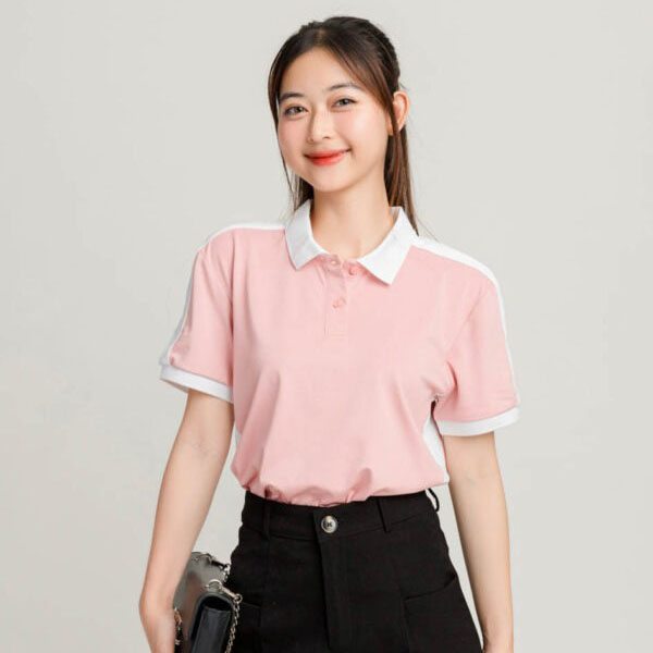 Áo polo màu tay và cổ