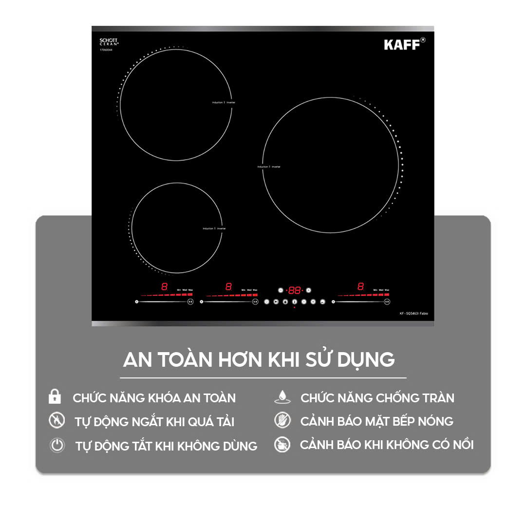 Bếp 3 từ KAFF KF-SQ5463I Fabio
