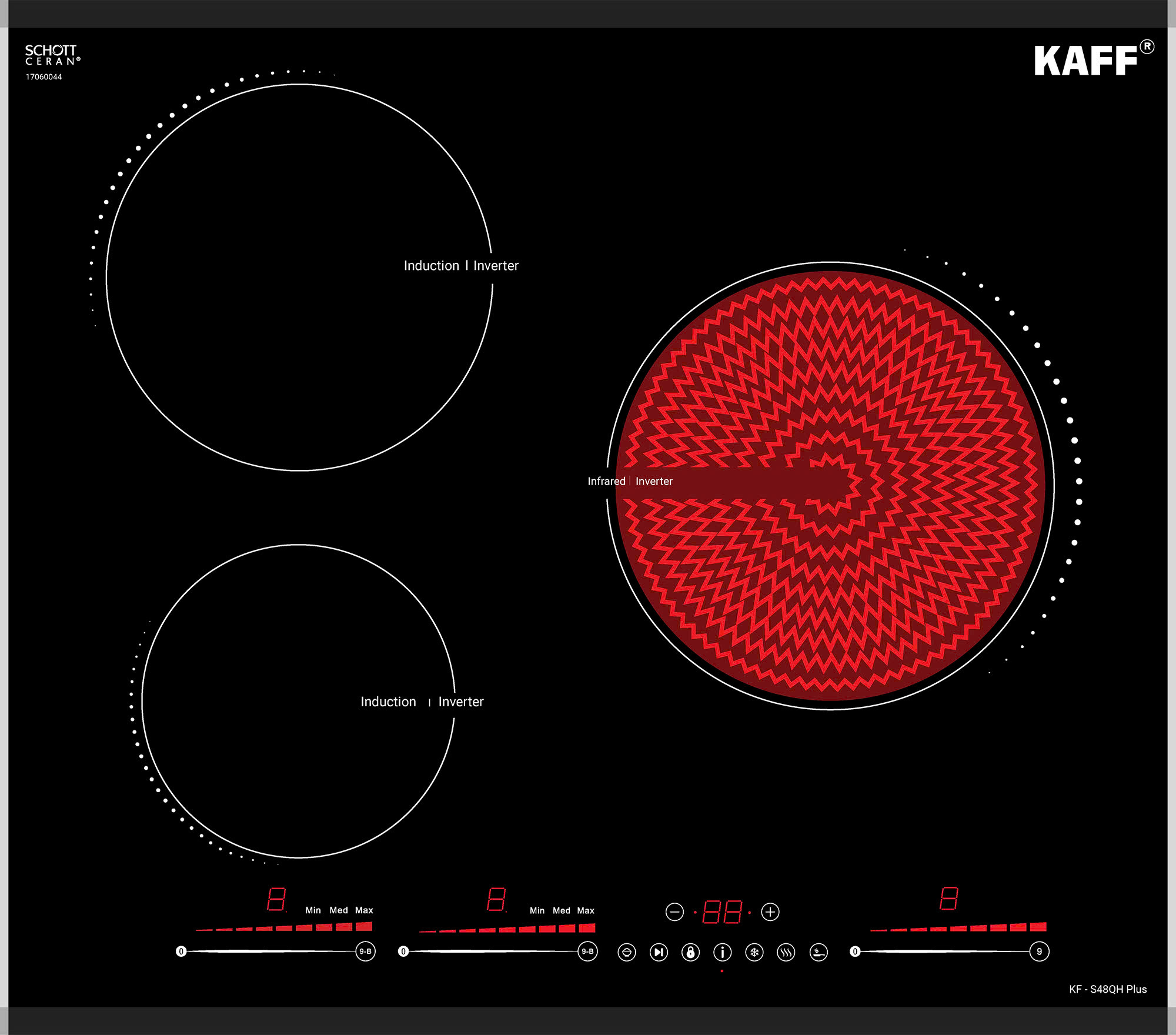 Bếp 3 Điện Từ KAFF KF-S48QH PLUS