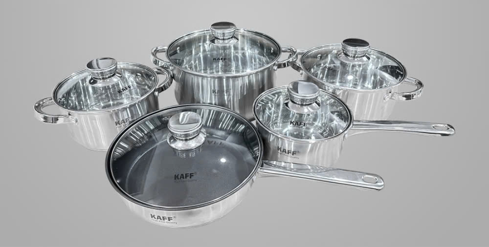 BỘ NỒI KAFF CAO CẤP 5 MÓN INOX 304 KF-ST005Fr