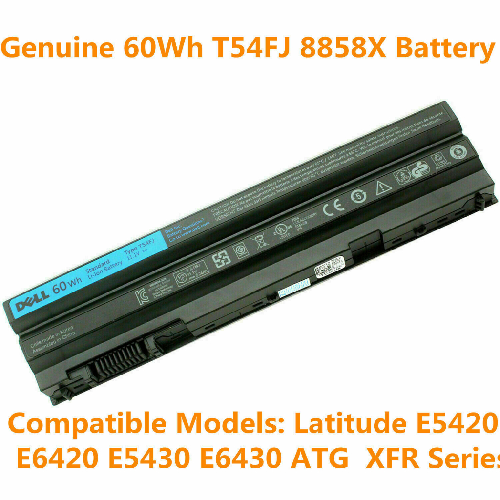 Pin Dành Cho Laptop Dell LATITUDE E5420 E5430 E6420 E6430 E5520 60WH T54FJ New