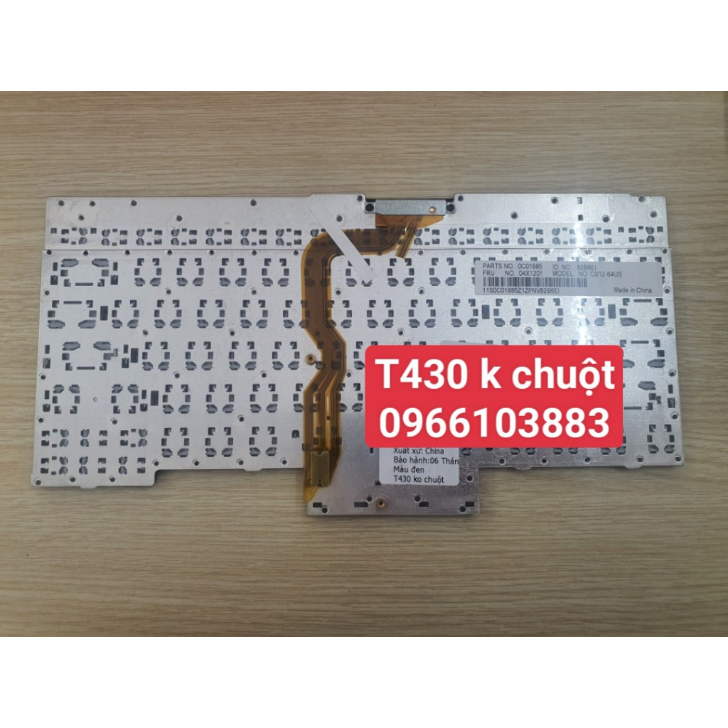 Bàn Phím Dành Cho Laptop Lenovo Thinkpad T430 T430i T430S X230 X230i X230T T530 W530 Không Chuột New
